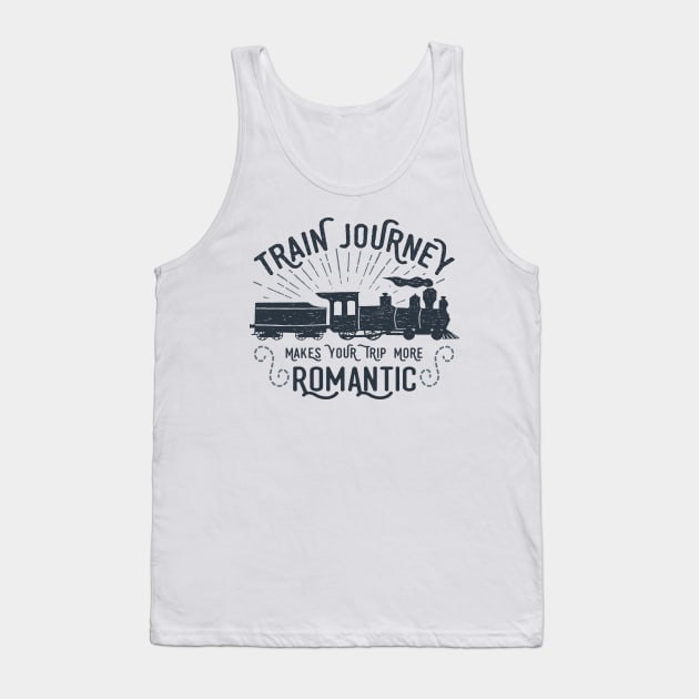 Train Journey Makes Your Trip More Romantic, Black Design Tank Top by ArtStellar